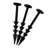 Plastic Fixing Peg 190mm - Black 20pk