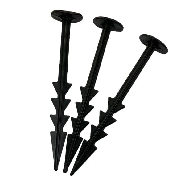 Plastic Fixing Peg 190mm - Black 20pk
