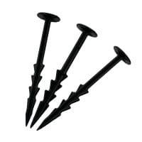 Plastic Fixing Peg 150mm - Black 20pk