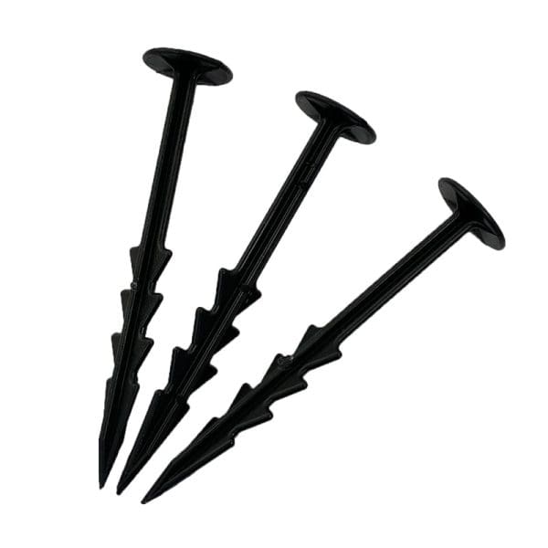 Plastic Fixing Peg 150mm - Black 20pk