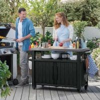 Keter BBQ Table XL Unity Double - In Use