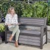 Keter Storage Box - Plastic Hudson Storage Bench Grey