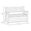 Keter Storage Box - Plastic Hudson Storage Bench Grey - Image 5