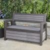 Keter Storage Box - Plastic Hudson Storage Bench Grey - Image 2