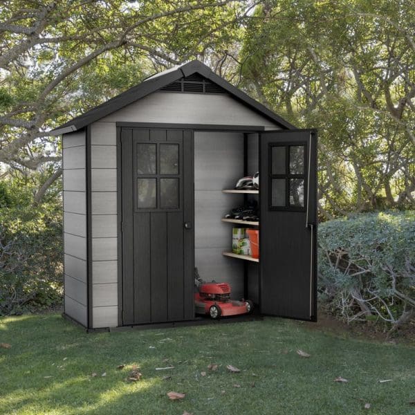 Keter Oakland 7.5x4 Plastic Garden Storage Shed - Image 2