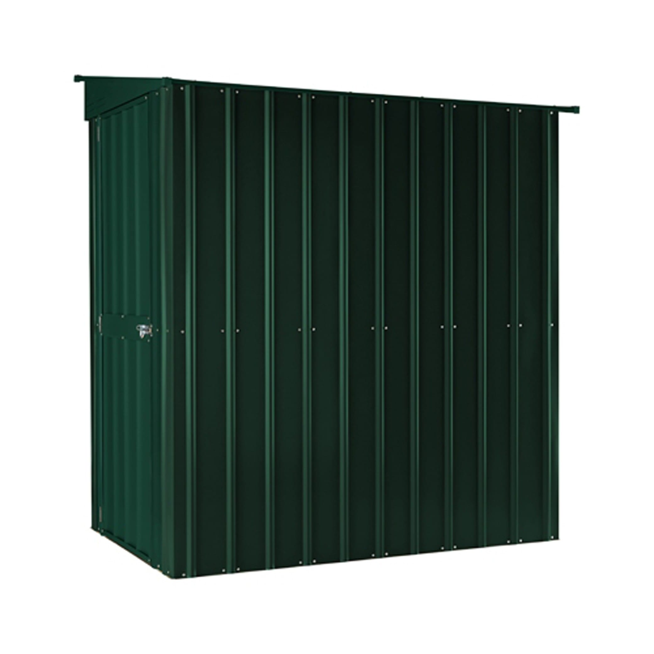 metal lean to shed 4'x8' green lotus steel shed