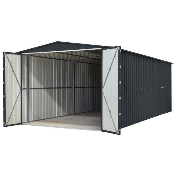 Metal Garage - 10x15 Anthracite Grey Lotus - Image 4