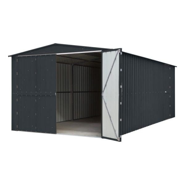 Metal Garage - 10x15 Anthracite Grey Lotus - Image 3