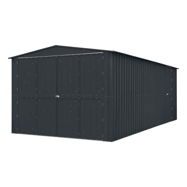 Metal Garage - 10x15 Anthracite Grey Lotus - Image 2