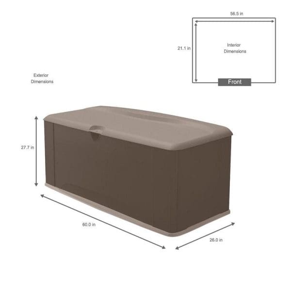 Plastic Storage Box - XL Rubbermaid Deck Box - Image 4