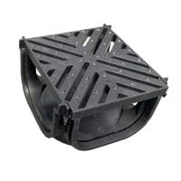 RecoDrain Four Way Connector W/ Two End Caps