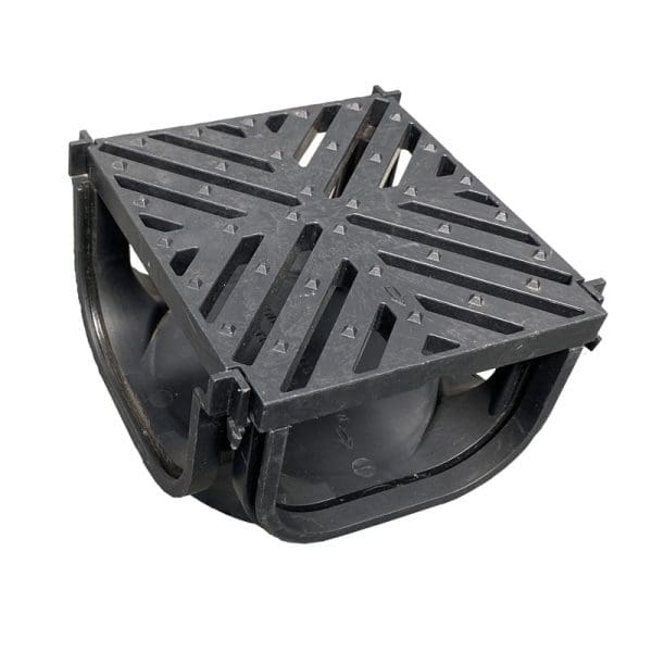 RecoDrain Four Way Connector W/ Two End Caps