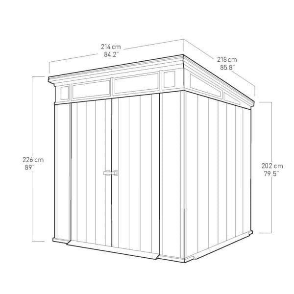Keter Artisan 7x7 Plastic Garden Storage Shed - Image 8
