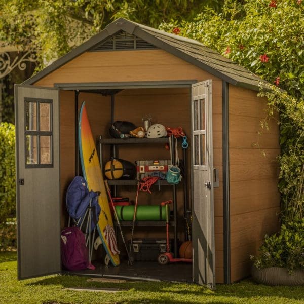 Keter Newton 7.5x7 Plastic Garden Storage Shed