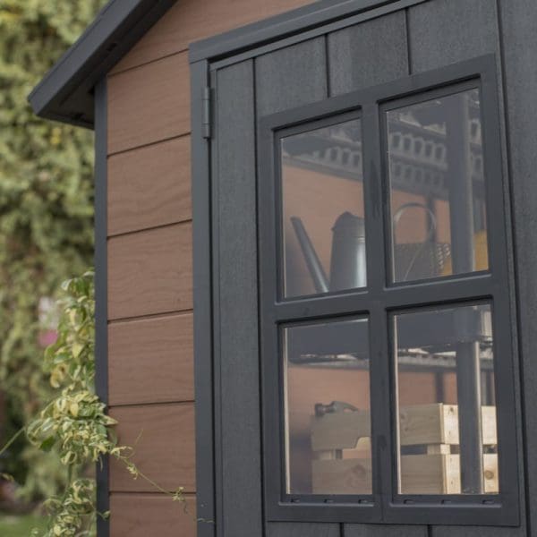 Keter Newton 7.5x7 Plastic Garden Storage Shed - Image 5