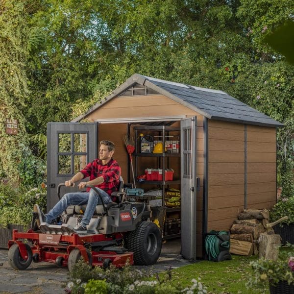 Keter Newton 7.5x9 Plastic Garden Storage Shed