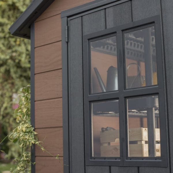 Keter Newton 7.5x9 Plastic Garden Storage Shed - Image 5