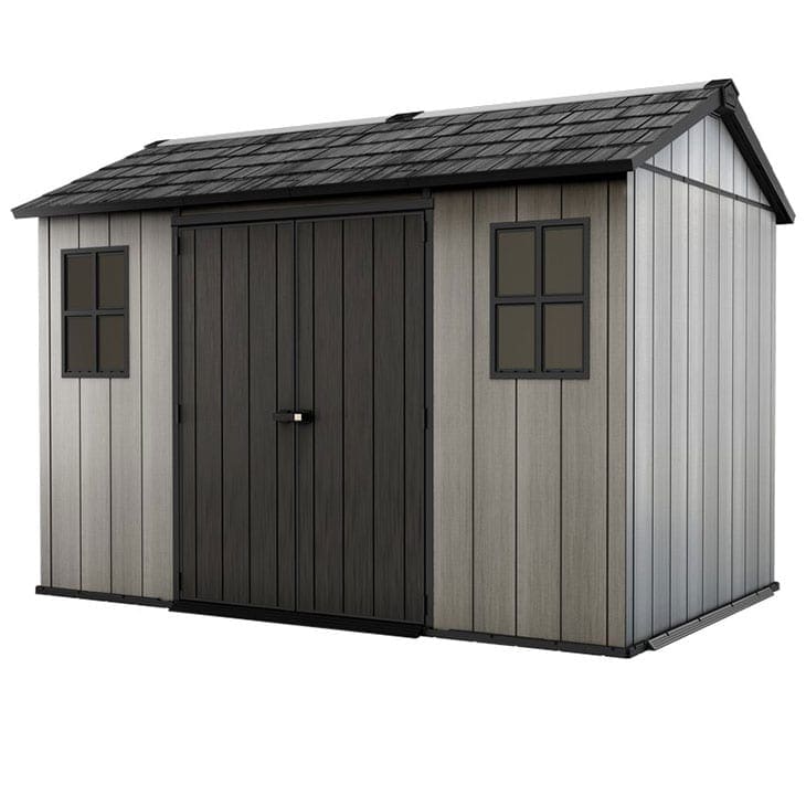 keter oakland outdoor plastic garden storage shed 11 x 7.5
