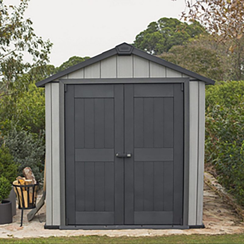 Keter Oakland Outdoor Plastic Garden Storage Shed Grey 11 X 7 5 Feet