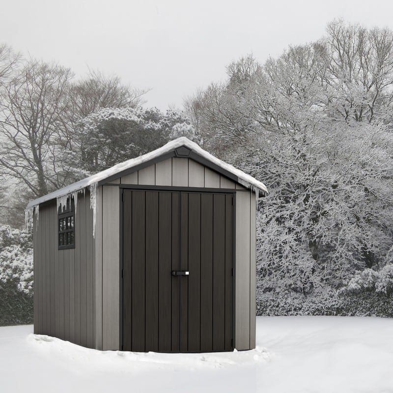 keter oakland 7.5' x 9' plastic garden shed