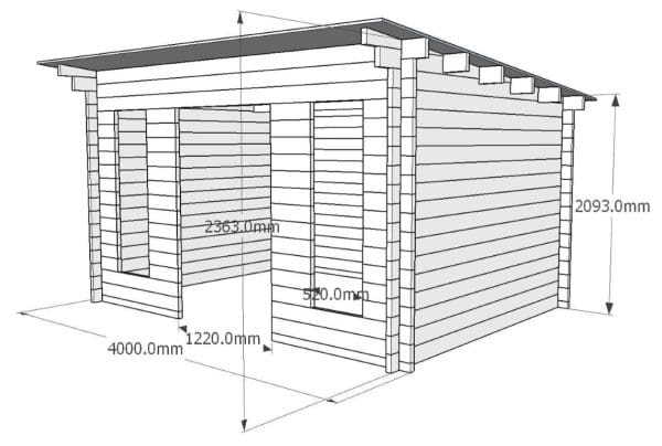 Log Cabin Edinburgh 4x3m - Image 8
