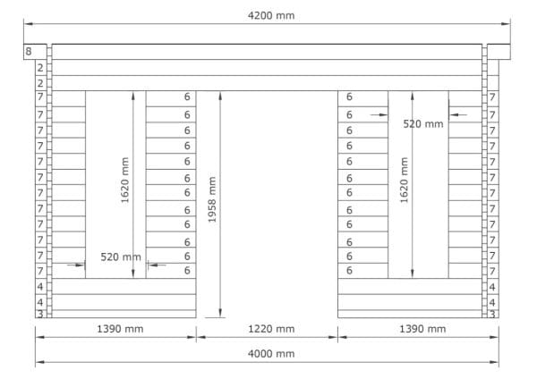 Log Cabin Edinburgh 4x3m - Image 10