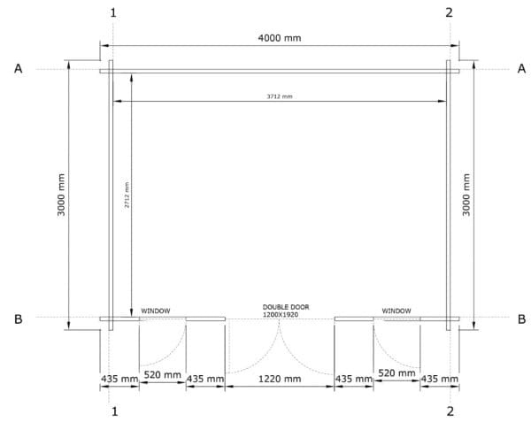 Log Cabin Edinburgh 4x3m - Image 11