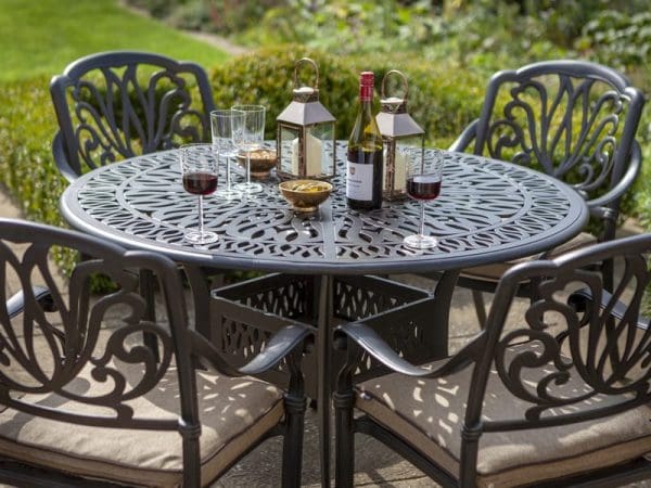 Amalfi 4 Seat Round Dining Set - Image 4