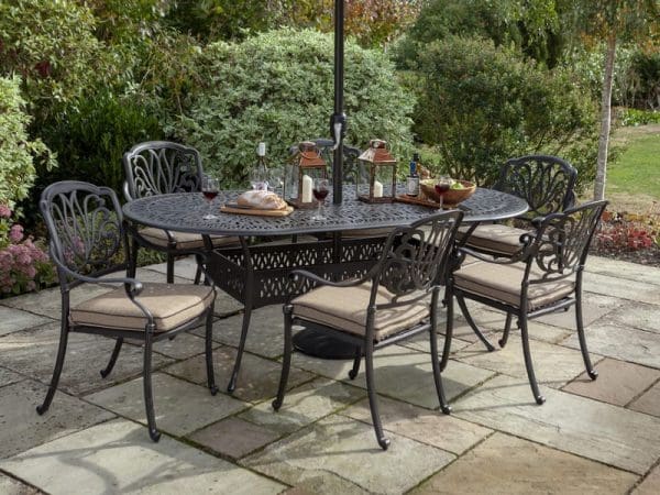 Amalfi 6 Seat Oval Dining Set