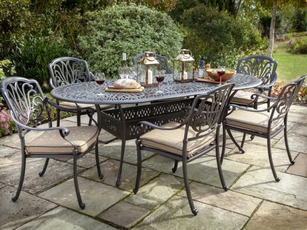 Amalfi 6 Seat Oval Dining Set - Image 4