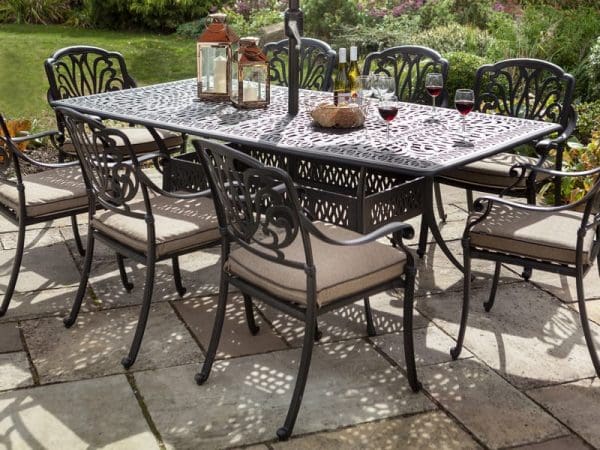 Amalfi 8 Seat Rectangular Dining Set - Image 2
