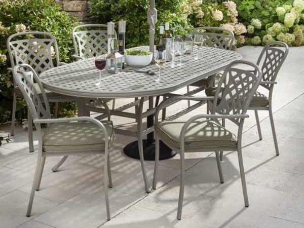 Berkeley 6 Seat Oval Dining Set - Image 2