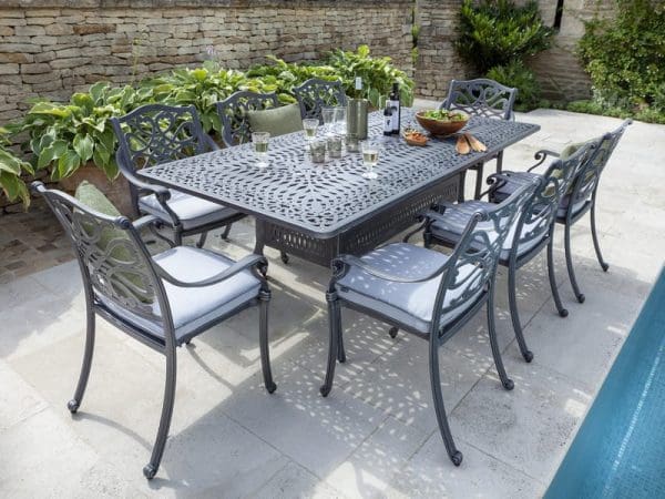 Capri 8 Seat Rectangular Dining Set - Image 5