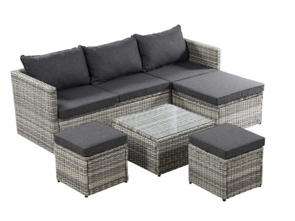 Cirrus Chaise Set with Stools - Image 5