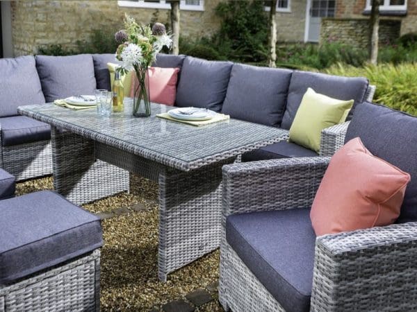 Cirrus Rectangular Casual Dining Set with Lounge Chair - Image 2