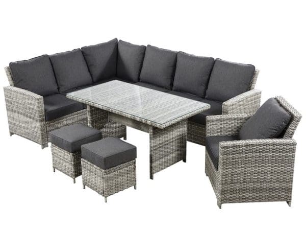 Cirrus Rectangular Casual Dining Set with Lounge Chair - Image 3