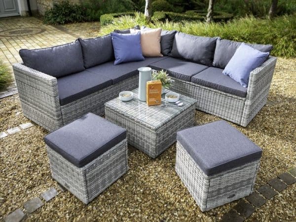 Cirrus Square Casual Dining Set with Stools - Image 2
