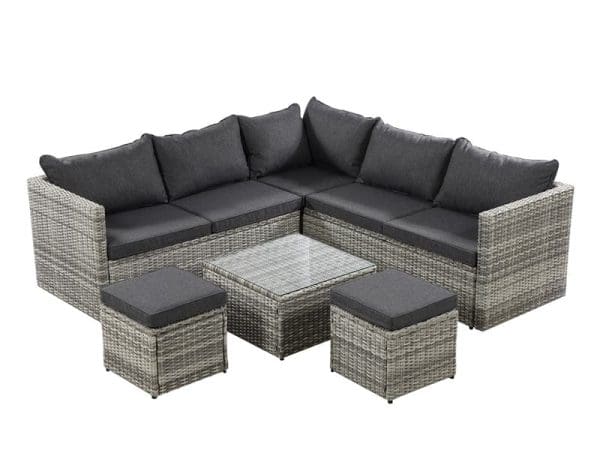 Cirrus Square Casual Dining Set with Stools - Image 3