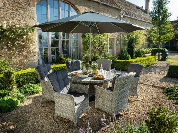 Heritage Tuscan 6 Seat Round Set with Lazy Susan