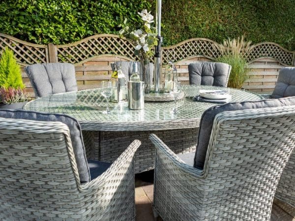 Heritage Tuscan 8 Seat Elliptical Set with Lazy Susan - Image 2