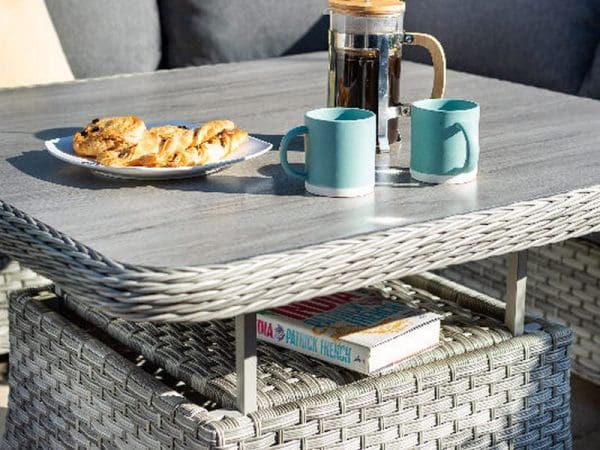 Heritage Tuscan Square Adjustable Casual Dining Set with Benches - Image 3