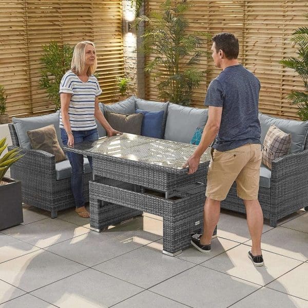 Cambridge Corner Set Rising Table LH Grey Cambridge Corner Set Rising Table LH Grey