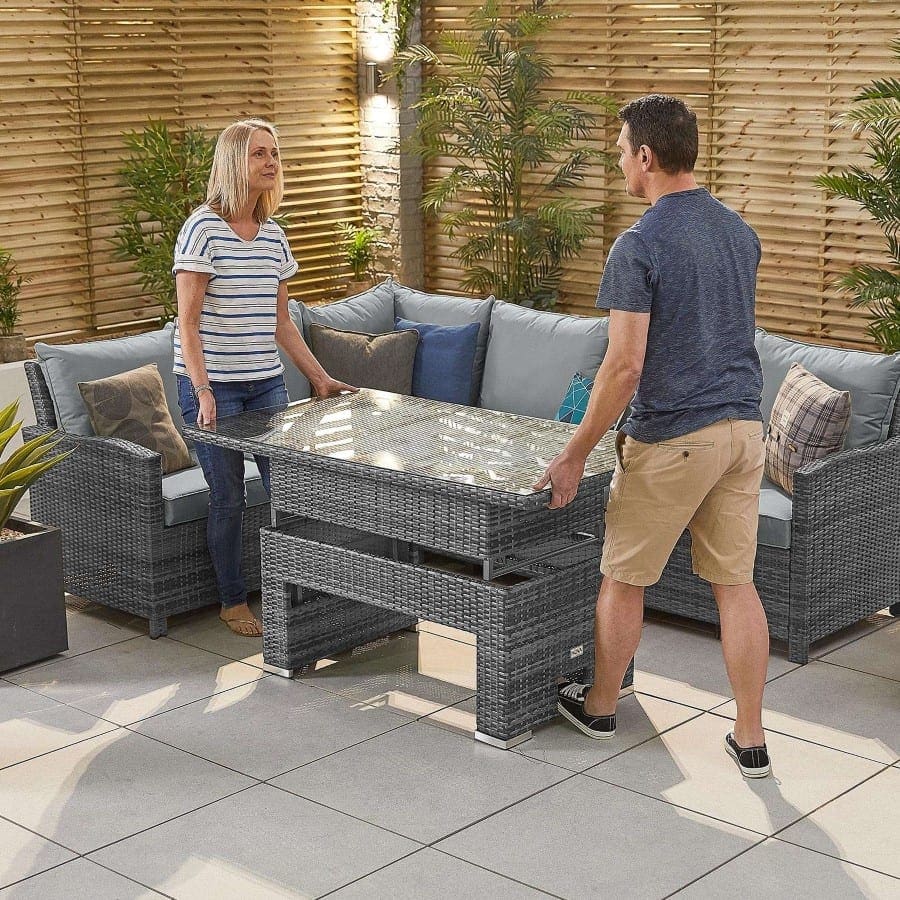 Cambridge Corner Set Rising Table LH Grey