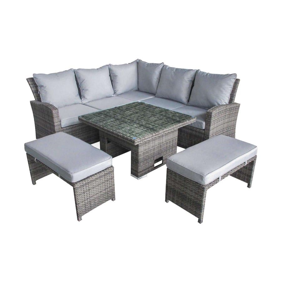 Cambridge Compact Corner Set Rising Table Grey