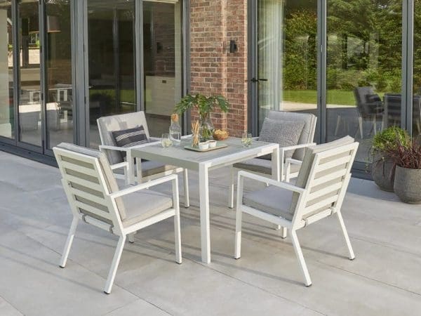 Titchwell Four Seat Dining Set White