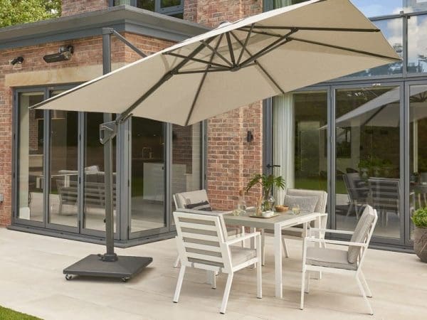 Titchwell Four Seat Dining Set White - Image 2