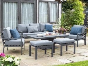 Titchwell Lounge Set with Gas Adjustable Table - Table Lowered
