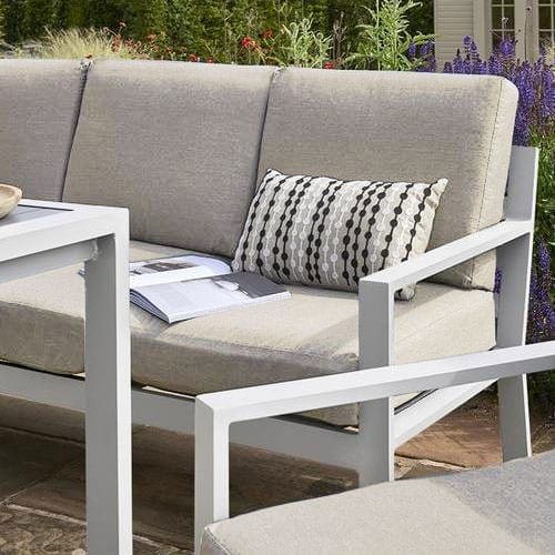 Titchwell Garden Sofa Set in White - Close Up