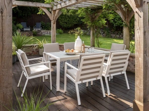 Titchwell Six Seat Dining Set White
