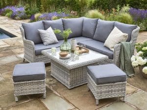 Wroxham Mini Garden Corner Sofa Set - In Situ